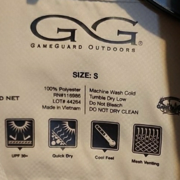 GameGuard Outdoors Tan Khaki Button Down Wash & Wear Shirt size S - Picture 4 of 4